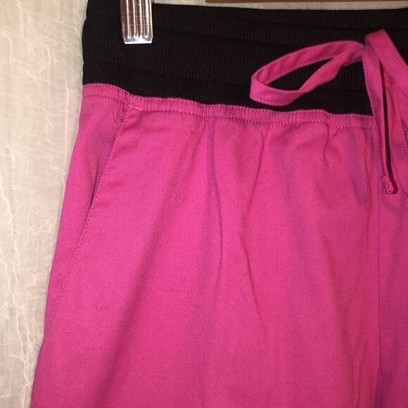 Scrubstar XS Pink with Black Details Scrub Uniform Pants - Picture 4 of 12